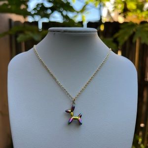 Waterproof rainbow doggie necklace